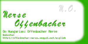merse offenbacher business card